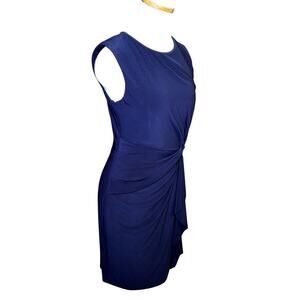 Lauren Ralph Lauren Navy Draped Sheath Dress – Size 6 – NWT